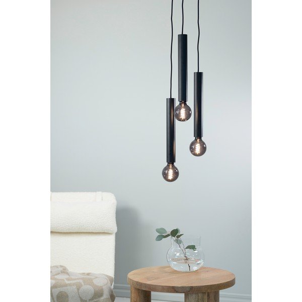 Črna viseča svetilka s kovinskim senčnikom 25x25 cm Sencillo - Markslöjd-image-1