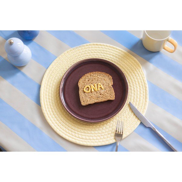 Bordo rdeč krožnik iz kamenine ø 22 cm Duna – ONA-image-1
