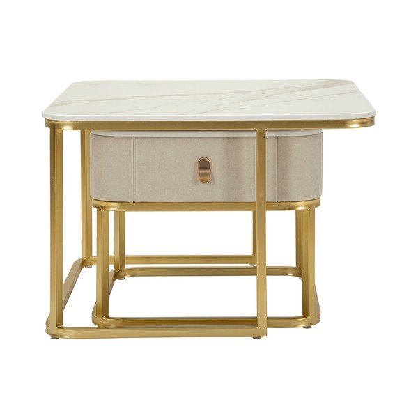 Mizice v kompletu 2 ks v marmornem dekorju v kremno beli in zlati barvi 50x70 cm Beauty – Mauro Ferretti-image-2