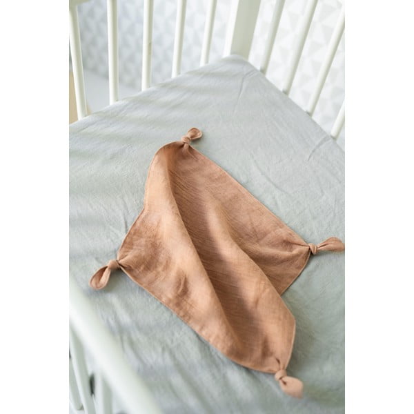 Siva otroška lanena rjuha Linen Tales Nature, 90 x 200 cm-image-1