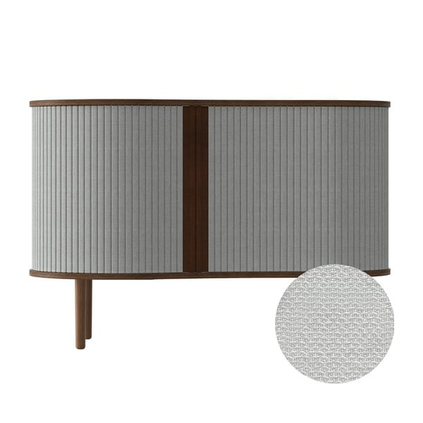 Siva/rjava nizka komoda v hrastovem dekorju z drsnimi vrati 100x67 cm Audacious – UMAGE-image-4