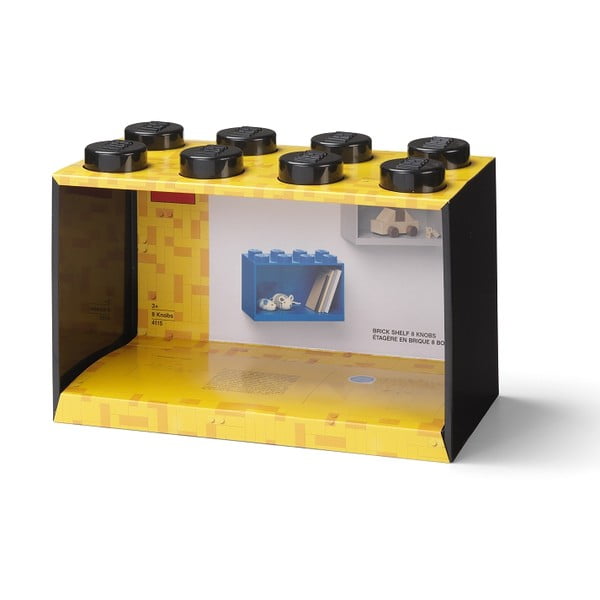 Otroška črna stenska polica LEGO® Brick 8-image-3