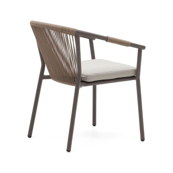 Bež kovinski vrtni stol Xelida - Kave Home-image-3