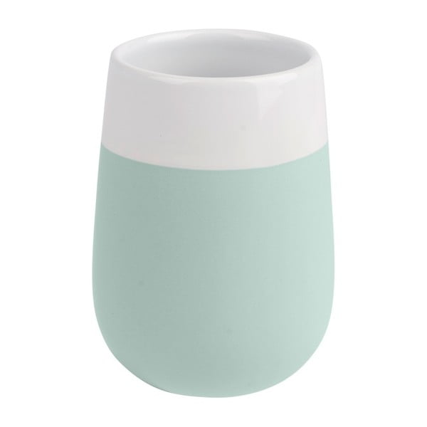 Zeleno-bela keramičen lonček za zobno ščetko Wenko Matta-image-1