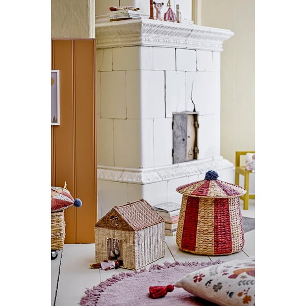 Otroška škatla za shranjevanje iz vodne hijacinte v naravni barvi ø 40x40 cm Birsen – Bloomingville Mini-image-1