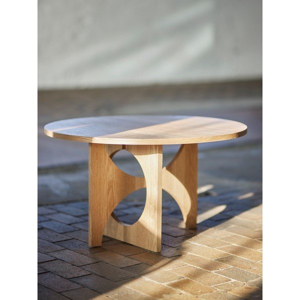 Okrogla klubska mizica v dekorju jelke v naravni barvi ø 80 cm Alden – Bloomingville-image-2