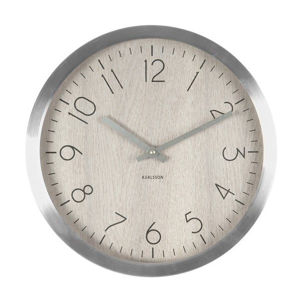 White Present Time Wood Charm Clock