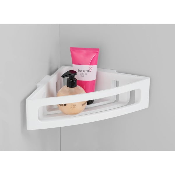 Bela kotna plastična kopalniška polica Bralia - Wenko-image-2
