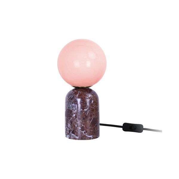 Bordo rdeča marmorna namizna svetilka (višina 20 cm) Lazio Sphere – Leitmotiv-image-2