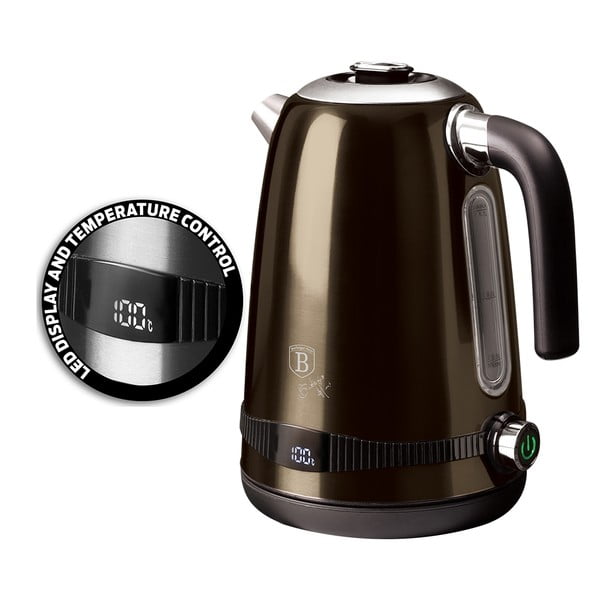 Rjavi grelnik vode 1,7 l Shiny Black Collection - BerlingerHaus-image-2