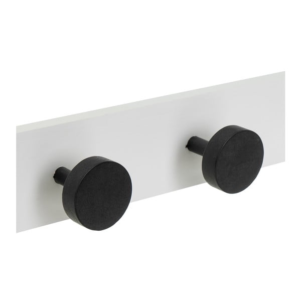 Črno-bel stenski obešalnik iz masivnega bora 40 cm Anillos – Casa Selección-image-2