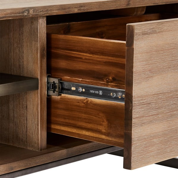 Rjava mizica iz masivnega lesa Furnhouse Mallorca, 120 x 75 cm-image-1