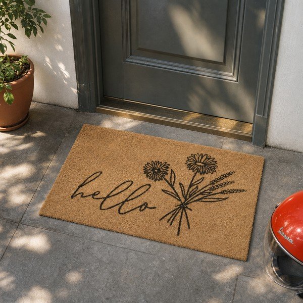 Predpražnik iz kokosovih vlaken 75x45 cm Hello & Flowers - Hanse Home-image-4