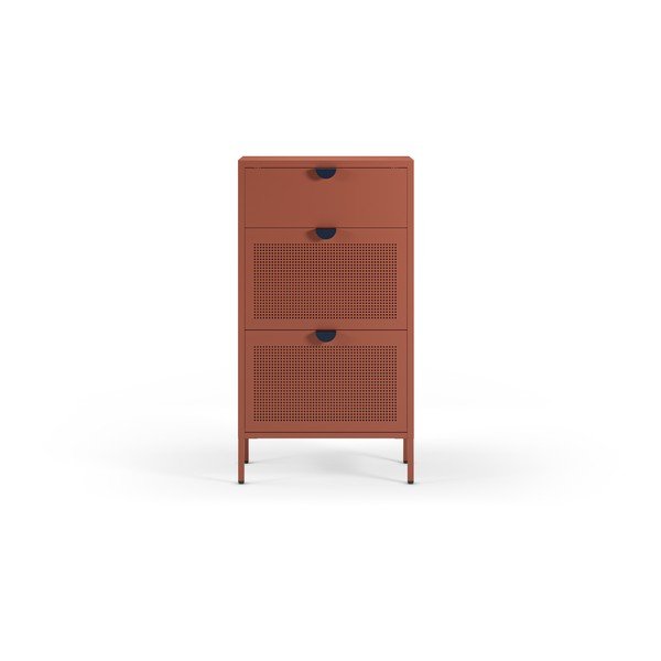 Kovinska omarica za čevlje v barvi terakote 60x110x30 cm Sayla – Marckeric-image-1