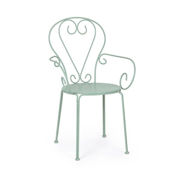 Mentolno zelen kovinski vrtni stol Etienne – Bizzotto