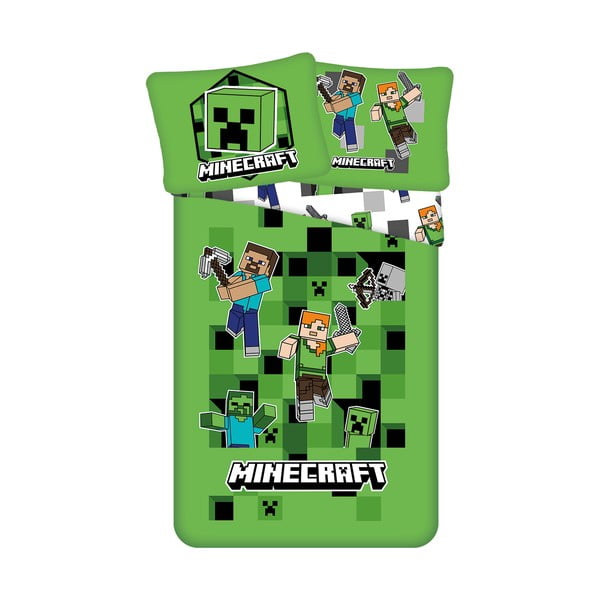 Enojna otroška posteljnina iz mikrovlaken 140x200 cm Minecraft – Jerry Fabrics
