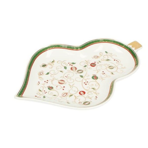 Servirni krožnik z božičnim motivom Brandani Tempo di Festa, dolžina 22,5 cm