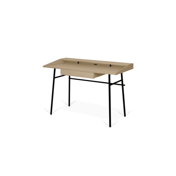 Pisalna miza s hrastovim vrhom in črnimi nogami TemaHome Ply, 120 x 81 cm-image-3