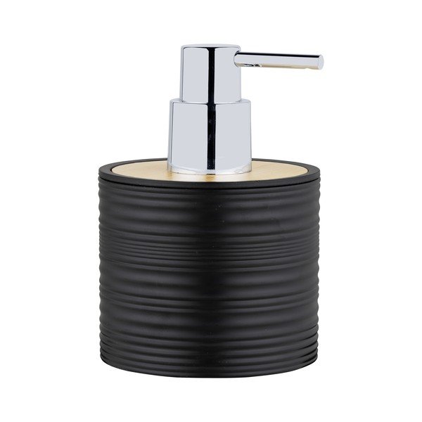 Črn plastičen dozirnik za milo 350 ml Lyon – Allstar-image-1