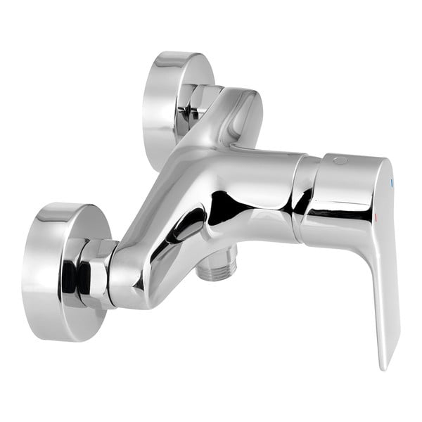 Stenska armatura za tuš v sijajno srebrni barvi (1 izhod) Pax – Sapho-image-1