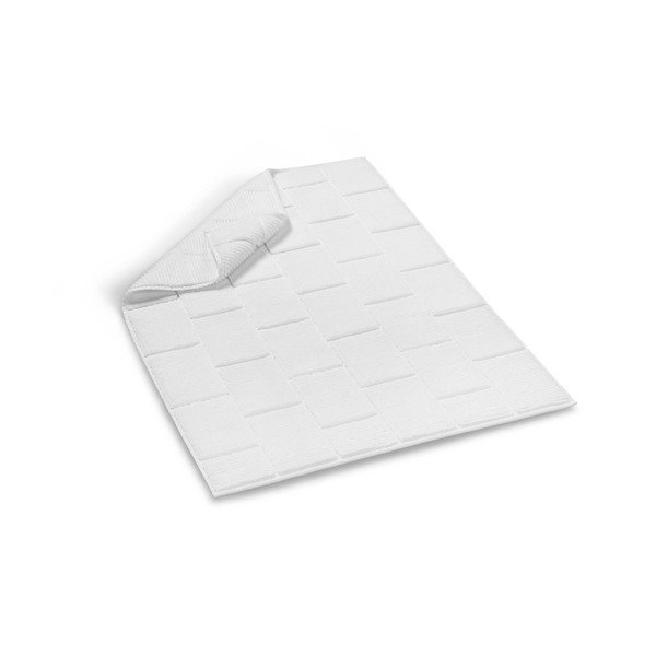 Bela bombažna kopalniška preproga Foutastic Tile, 50 x 80 cm-image-1