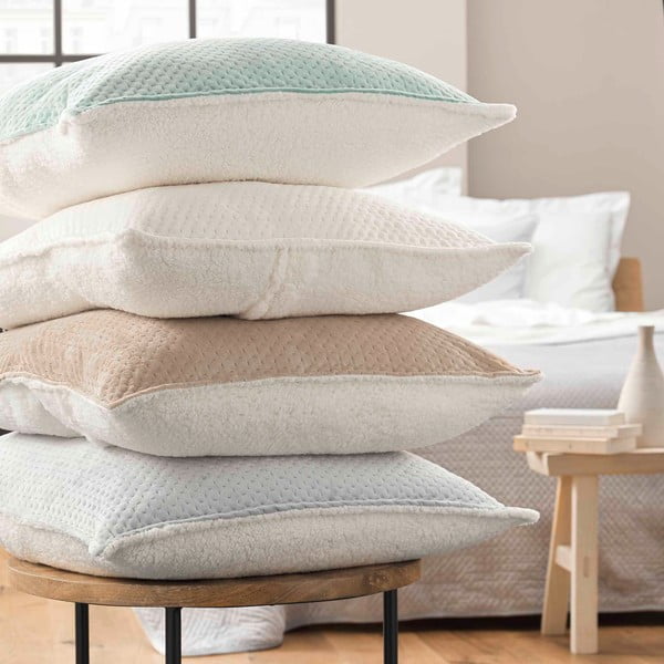 Zelen prešit komplet pregrinjala in prevleke za vzglavnik iz sherpa flisa 240x220 cm Mylene – douceur d'intérieur-image-2
