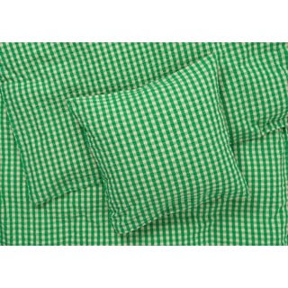 Zelena/bež podaljšana posteljnina iz krepa 140x220 cm Bæk&Bølge – JUNA
