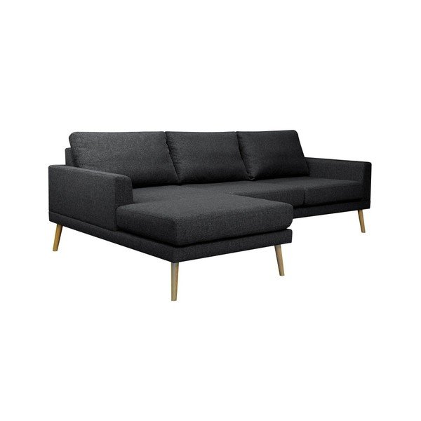 Črna kotna zofa Windsor & Co Zofe, levi kot-image-1