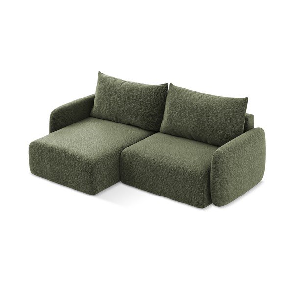 Zelena raztegljiva/s prostorom za shranjevanje kotna sedežna garnitura (levi kot) Kalena – Makamii-image-3