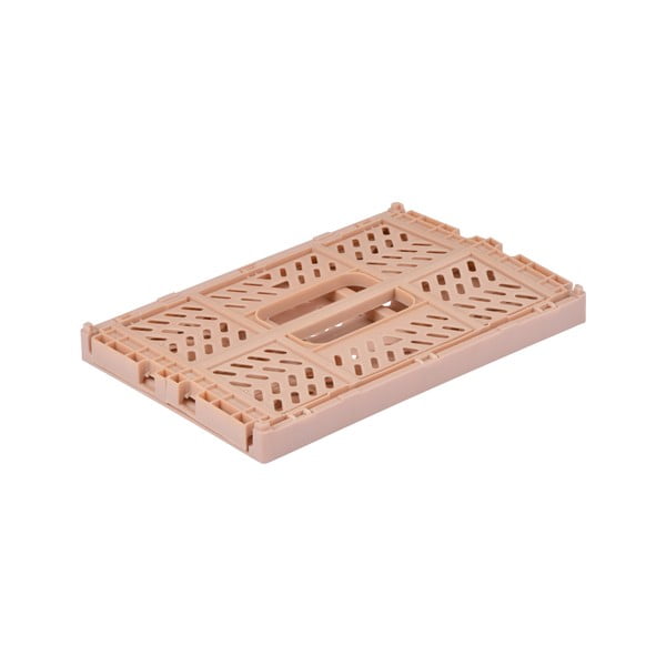 Svetlo rožnata plastična škatla za shranjevanje 21x14.5x8 cm – Homéa-image-2