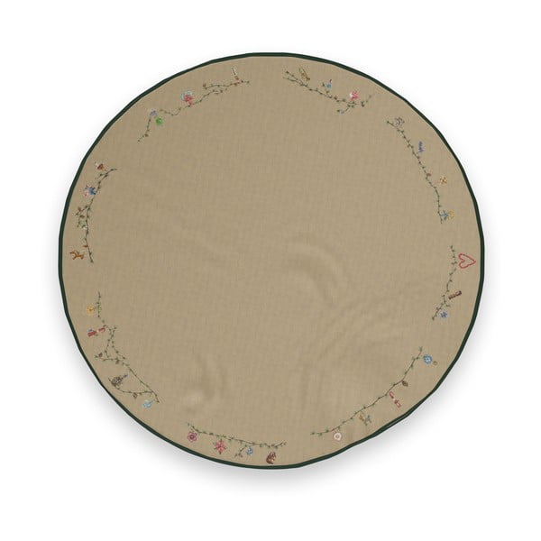 Bež bombažna okrogla preproga za pod jelko z božičnim motivom ø 130 cm Hammershøi Christmas – Kähler Design