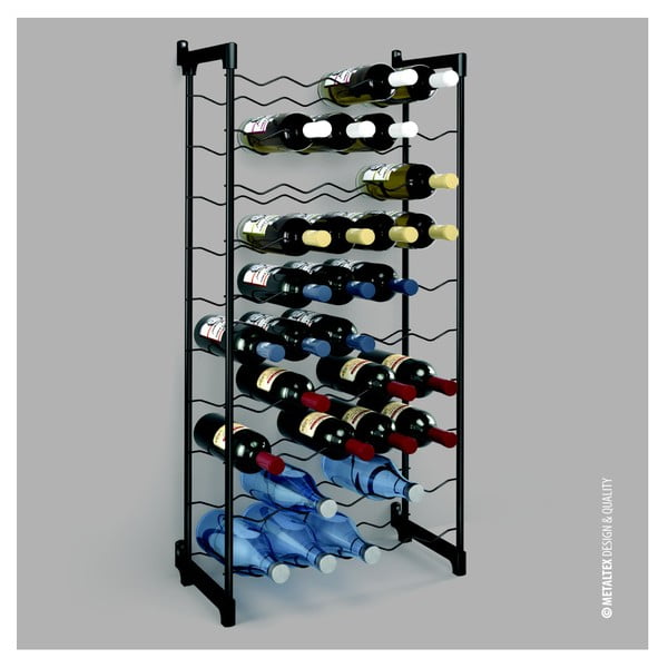 Črno kovinsko držalo za vino število steklenic 50 Barbera – Metaltex-image-1