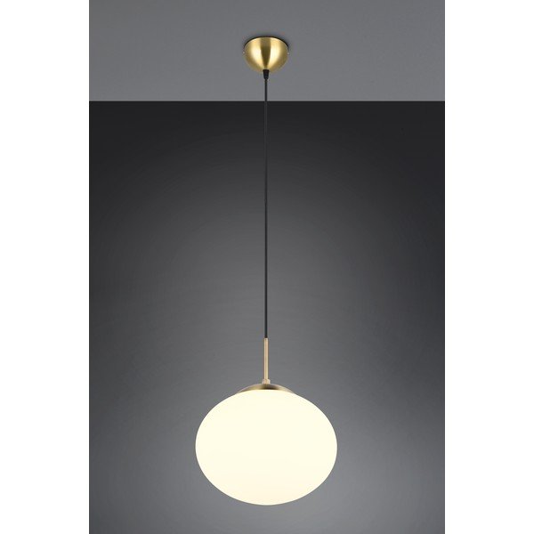 Belo-zlata viseča svetilka s steklenim senčilom ø 30 cm Fomento – Trio-image-1