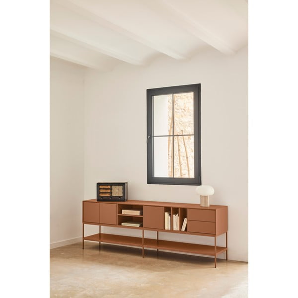 Opečnato oranžna TV omarica 220x74x45 cm Platt – Teulat-image-1