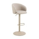 Bež barski stol z nastavljivo višino in nasloni za roke (višina sedeža 86 cm) Eleanor – Actona