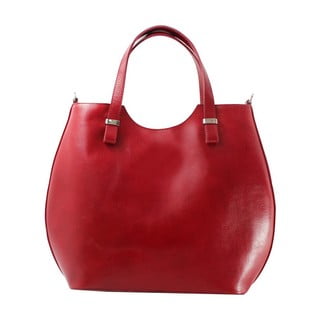 Rdeča usnjena torbica Chicca Borse Denisse