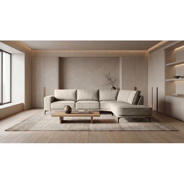 Bež kotna sedežna garnitura (desni kot) Copenhagen – Scandic-image-1