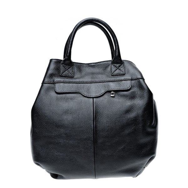 Črna usnjena torbica Isabella Rhea
