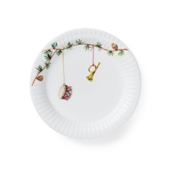 Bel desertni porcelanast krožnik z božičnim motivom ø 19 cm Hammershøi Christmas – Kähler Design