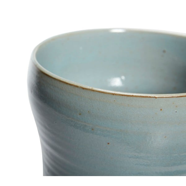 Komplet 2 modrih keramičnih cvetličnih loncev Hübsch Tina-image-2