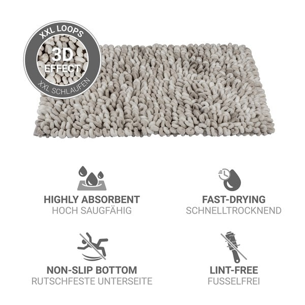 Sivo-bež tekstilna kopalniška preproga 60x90 cm Lerici – Wenko-image-4