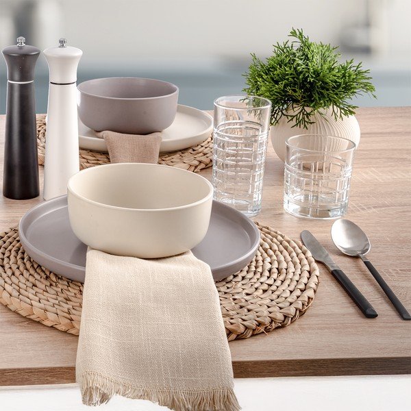 Črn/srebrn pribor iz nerjavečega jekla 24 ks Skandi – Orion-image-2