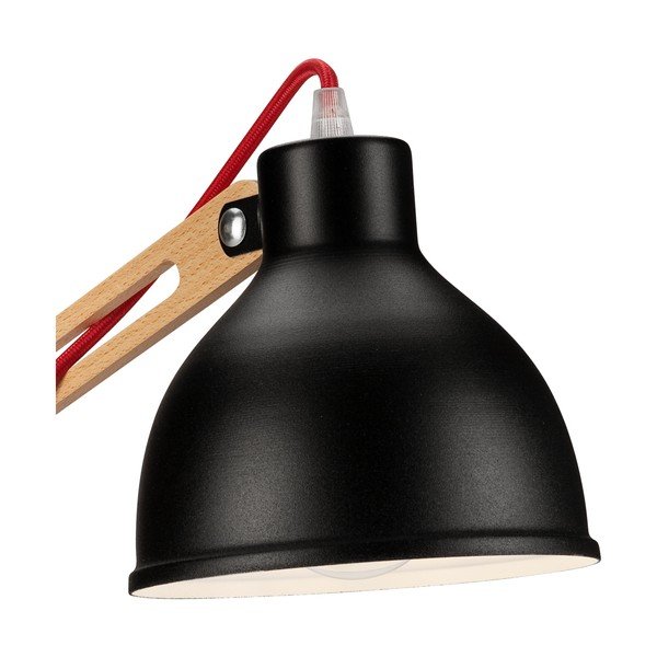 Črna/rjava namizna svetilka s kovinskim senčilom (višina 44 cm) Marcello – LAMKUR-image-3