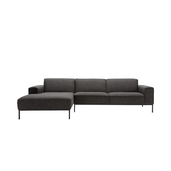 Temno siva kotna sedežna garnitura Ville - Sits-image-2