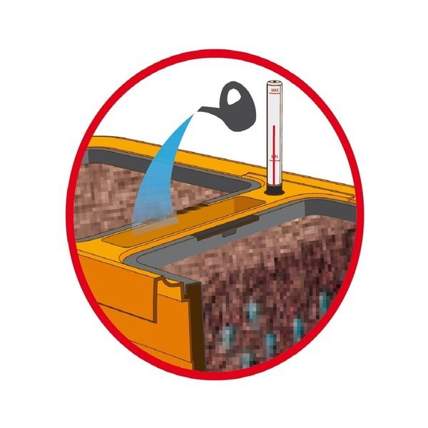 Čokoladno rjav samozalivalni lonec z velikim volumnom Plastia Berberis TRIO, 72 l-image-3