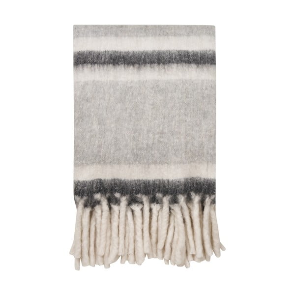Siva odeja iz mešanice volne 130x170 cm Carmel – House Nordic