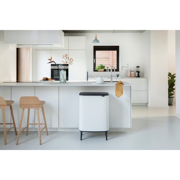Bel jeklen koš za smeti na dotik 60 l Bo Touch Bin Hi – Brabantia-image-1
