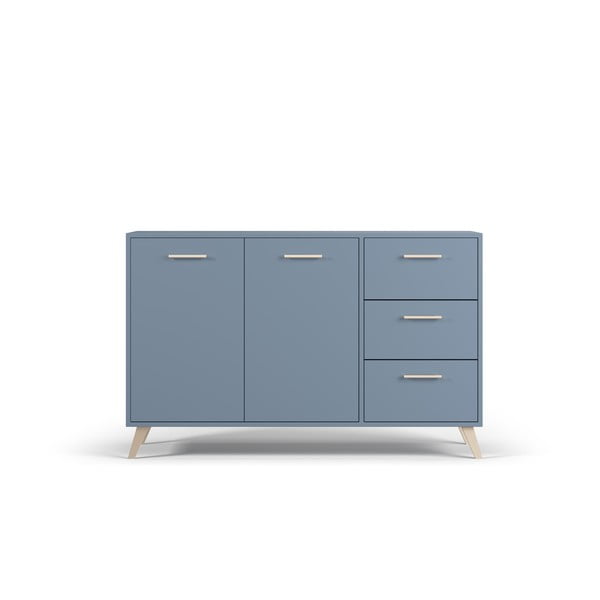 Modra nizka komoda 140x86 cm Burren - Cosmopolitan Design