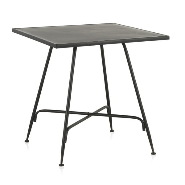 Črna kovinska barska miza Geese Industrial Style, 80 x 80 cm