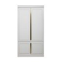 Svetlo siva garderobna omara iz masivnega bora 110x215x44 cm Organize – WOOOD